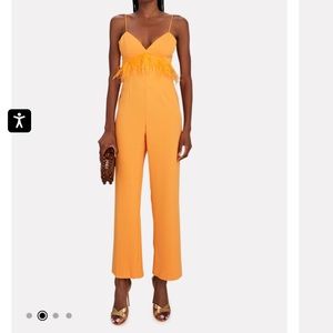 Saylor Krysta Faux Feather Jumpsuit